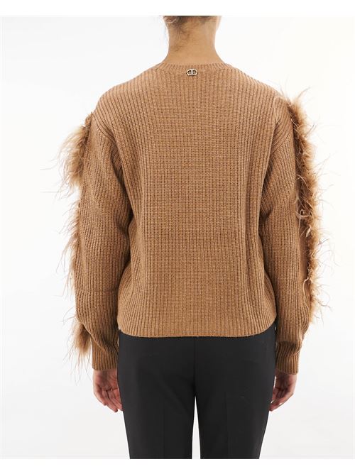 Wool blend sweater with feathers Twinset TWIN SET |  | TT333011063